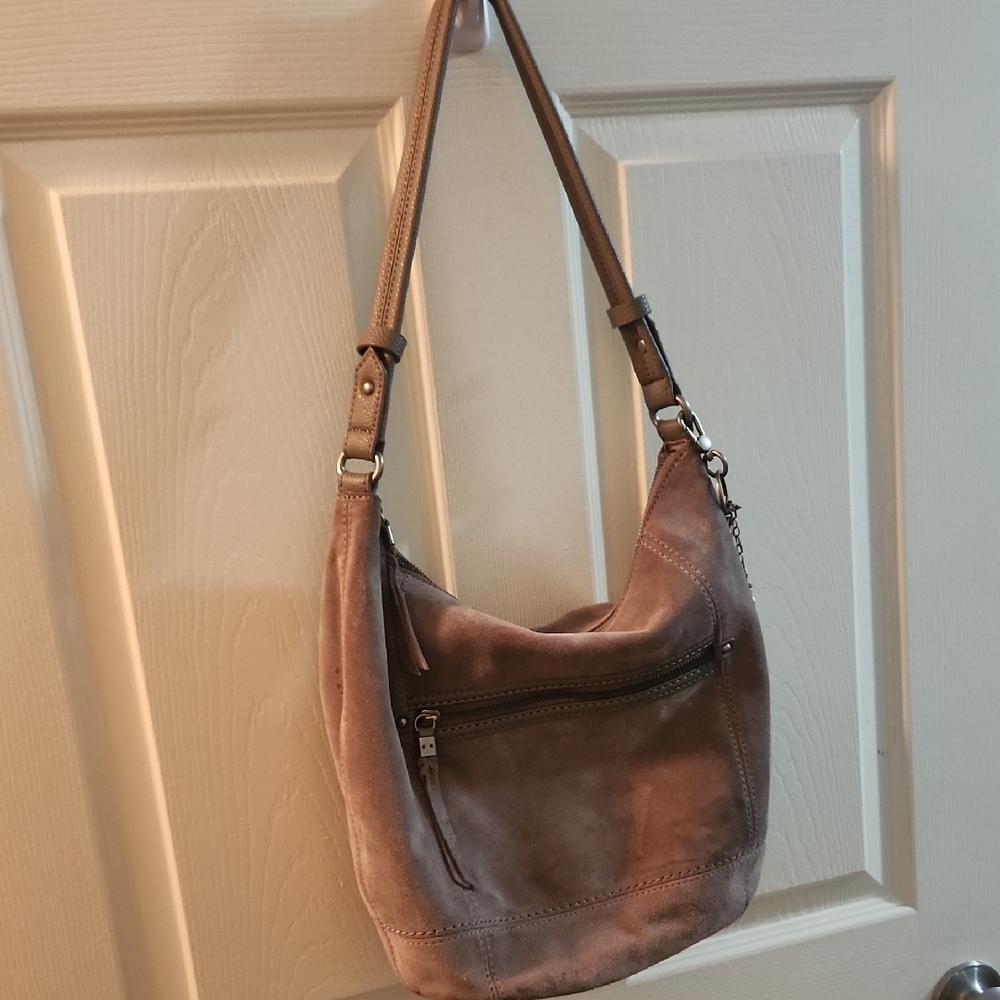 The Sak Sequoia Leather Medium Hobo Bag In Mushroom Suede